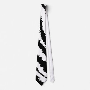 Schwarzes Zebra-Druck-Muster Krawatte