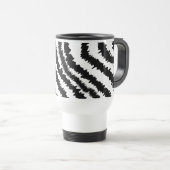 Schwarzes Zebra-Druck-Muster Reisebecher (VorderseiteRechts)