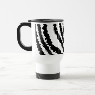 Schwarzes Zebra-Druck-Muster Reisebecher