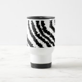 Schwarzes Zebra-Druck-Muster Reisebecher (Mittel)