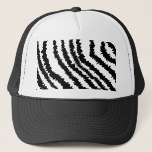Schwarzes Zebra-Druck-Muster Truckerkappe