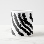 Schwarzes Zebradruckmuster Jumbo-Tasse (Vorderseite)
