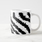 Schwarzes Zebradruckmuster Jumbo-Tasse (Rechts)