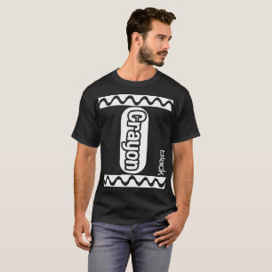 Schwarzes Zeichenstift-Halloween-Kostüm T-Shirt