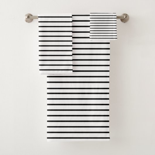 Schwarzes zeichnet Weiß Badhandtuch Set (Insitu)