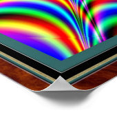 Schwarzes Zentrum mit Farbemissionen tanzen Poster (Ecke)