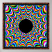 Schwarzes Zentrum mit Farbemissionen tanzen Poster (Vorne)