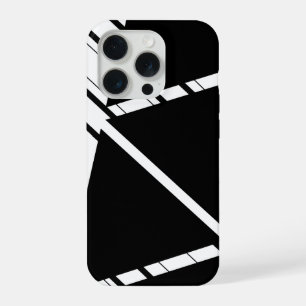 Schwarzes Zick-Zack-Muster iPhone-Hülle iPhone 15 Pro Hülle