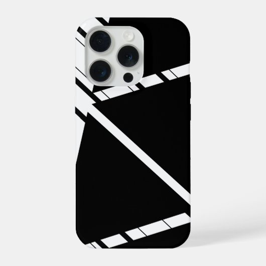 Schwarzes Zick-Zack-Muster iPhone-Hülle iPhone Hülle (Rückseite)