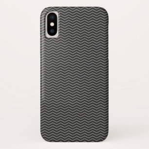 Schwarzes Zickzack Muster Case-Mate iPhone Hülle