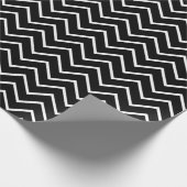 Schwarzes Zickzack Muster Geschenkpapier (Ecke)
