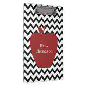 Schwarzes Zickzack rotes Apple-Lehrer-Klemmbrett Klemmbrett (Rechts)