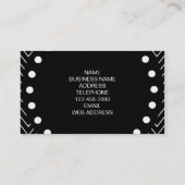 Schwarzes Zickzack schwarzes Monogramm des Visitenkarte (Rückseite)