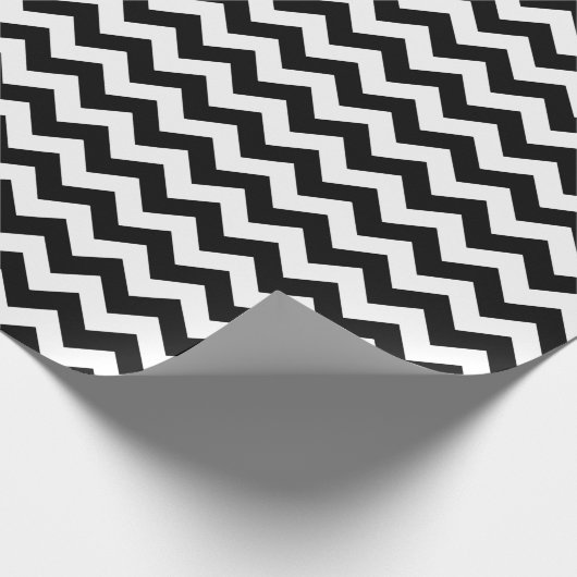 Schwarzes Zickzack Zickzack-Verpackungs-Papier Geschenkpapier (Ecke)