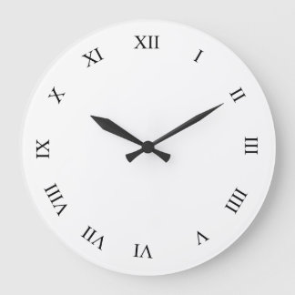 Schwarzes Zifferblatt mit römischen Zahlen Wanduhr