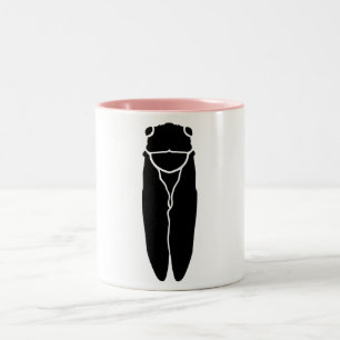 Schwarzes Zikaden-Insekt Zweifarbige Tasse
