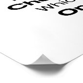 Schwarzes Zitat Poster Print #19 (Ecke)