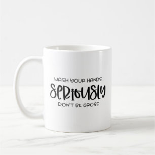 Schwarzes Zitat über "ernsthaft" Kaffeetasse