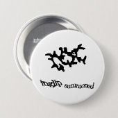 Schwarzes zusammenrufendes Weedalua Button (Vorne & Hinten)