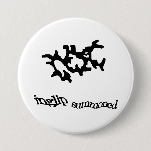 Schwarzes zusammenrufendes Weedalua Button (Vorderseite)
