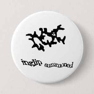 Schwarzes zusammenrufendes Weedalua Button