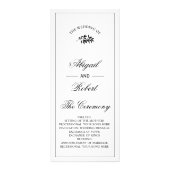 Schwarzes Zweig Old Money Hochzeitsprogramm Werbekarte (Vorne)