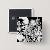 Schwärzeste NachtComic-Platte 2 Button (Vorne & Hinten)