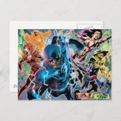 Schwärzeste NachtComic-Platte - Farbe Postkarte (Vorne/Hinten)