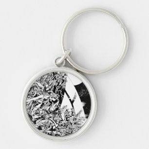 Schwärzeste Nachtgruppe und Mond 2 Schlüsselanhänger