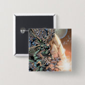 Schwärzeste Nachtgruppe und -mond Button (Vorne & Hinten)