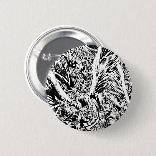 Schwärzeste Nachtgruppen-Malerei - Schwarzweiss Button (Vorne & Hinten)