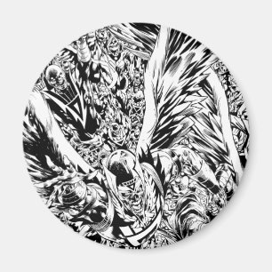 Schwärzeste Nachtgruppen-Malerei - Schwarzweiss Magnet