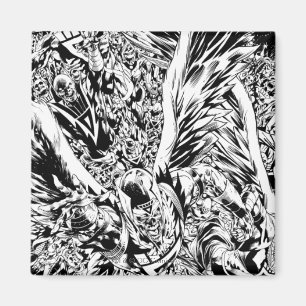 Schwärzeste Nachtgruppen-Malerei - Schwarzweiss Magnet