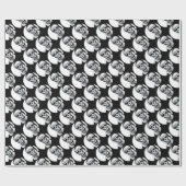 Schwärzestes überhaupt schwarzes Weihnachten Geschenkpapier (Flach)