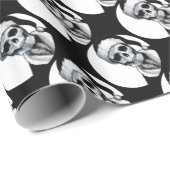 Schwärzestes überhaupt schwarzes Weihnachten Geschenkpapier (Rolleneckpunkt)