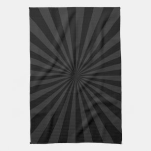 Schwarzesund Holzkohlesun-Explosions-Dekor Handtuch