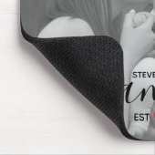 Schwarzfamilienest. Jahr mit Foto der Rotherzen Mousepad (Ecke)