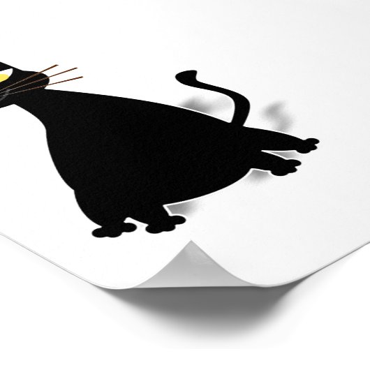 Schwarzfettkatze Poster (Ecke)