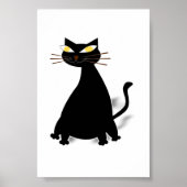 Schwarzfettkatze Poster (Vorne)