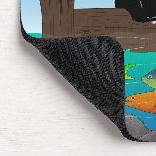Schwarzfisch Mousepad (Ecke)