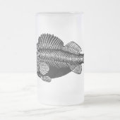 Schwarzfisch-Vater-Tag Mattglas Bierglas (Mittel)