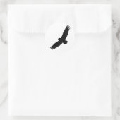 Schwarzfliegenadler Runder Aufkleber (Tasche)