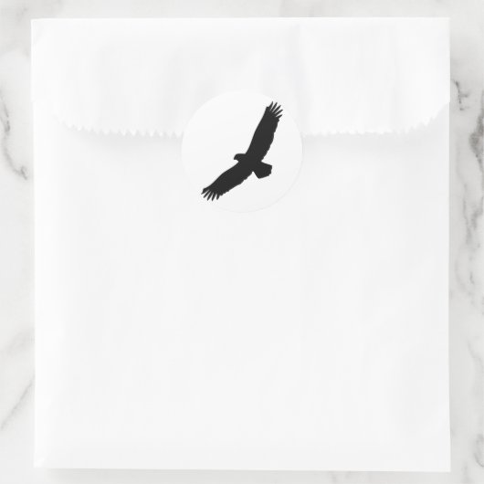 Schwarzfliegenadler Runder Aufkleber (Tasche)