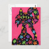 Schwarzfliegerkatze Postkarte (Vorne/Hinten)