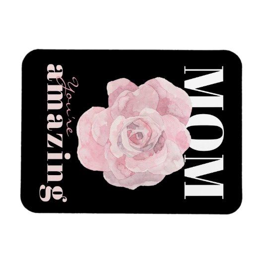 Schwarzfloralmüttertagsmagnet Magnet (Horizontal)