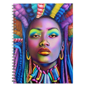 Schwarzfrauen Afrikanische Melanin Notizblock