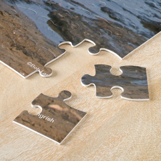 Schwarzfrieshengst am Strand Puzzle (Seite)