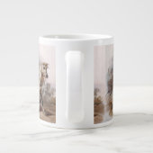 Schwarzfuß Indianer auf Arabian Pferd gejagt Jumbo-Tasse (Rückseite)