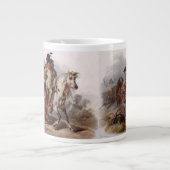 Schwarzfuß Indianer auf Arabian Pferd gejagt Jumbo-Tasse (Vorderseite)