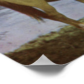 Schwarzfußamerikaner auf Pferd Poster (Ecke)